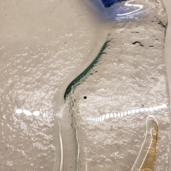 Murano colourful glass plate, made in Italy - Picture 6 of 10